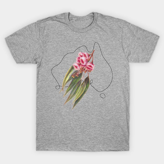 Flowers of Australia - Pink Flowering Gum T-Shirt by VioletGrant